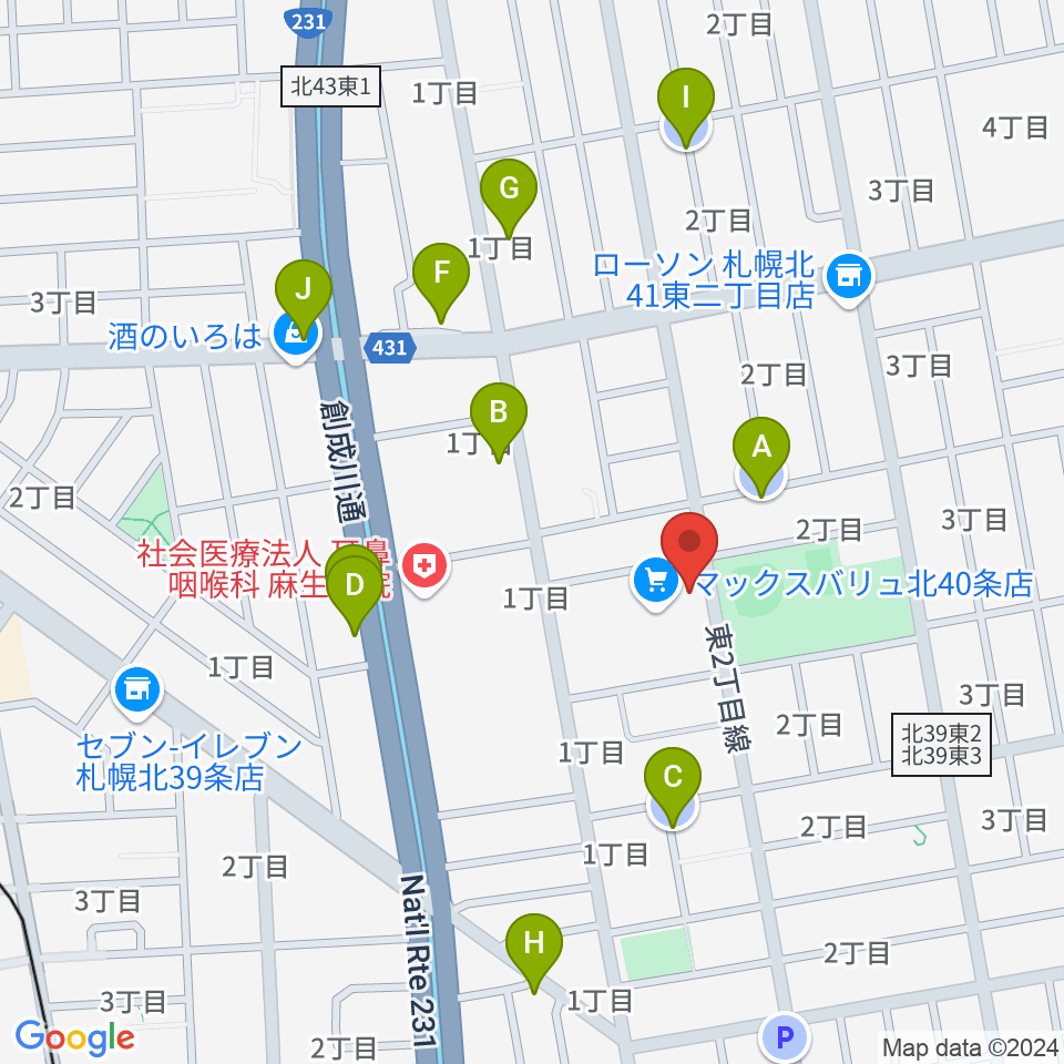 スタジオタイラー周辺の駐車場・コインパーキング一覧地図