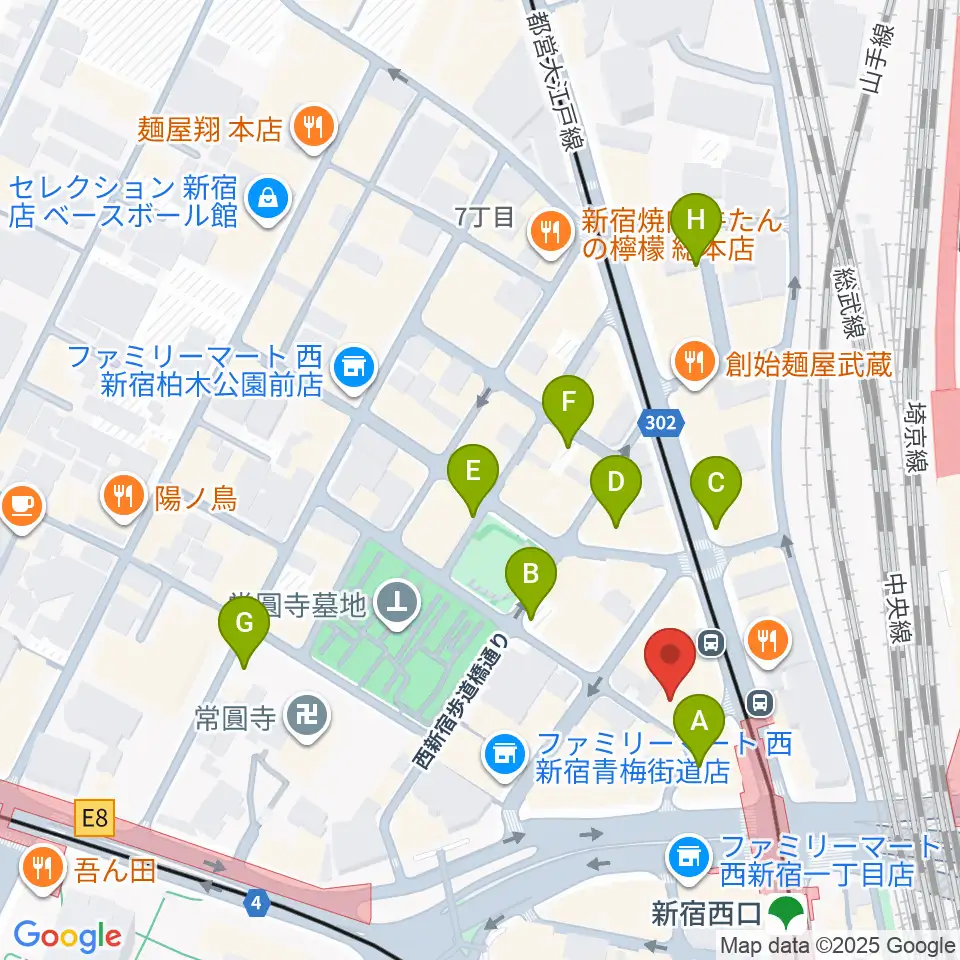 サウンドスタジオノア 新宿店周辺の駐車場・コインパーキング一覧地図