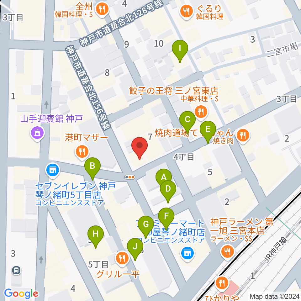 スタジオバップル周辺の駐車場・コインパーキング一覧地図