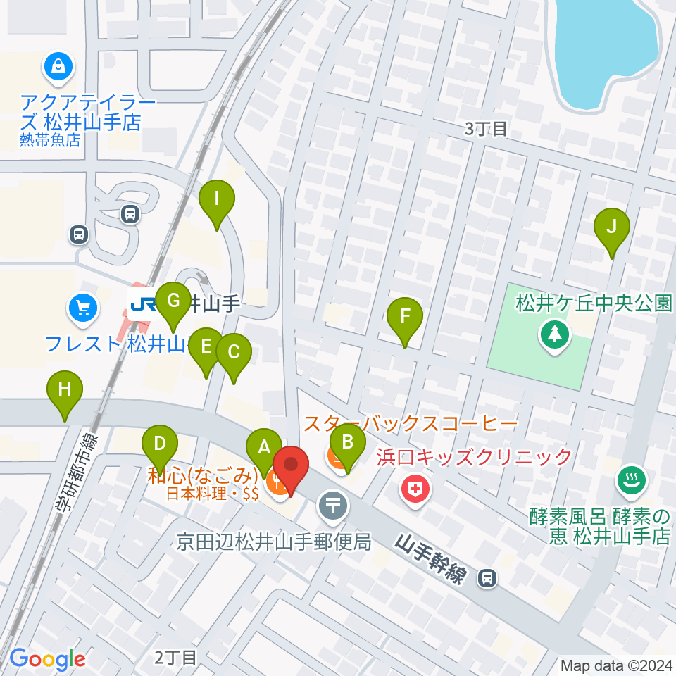 天理楽器 京田辺店周辺の駐車場・コインパーキング一覧地図