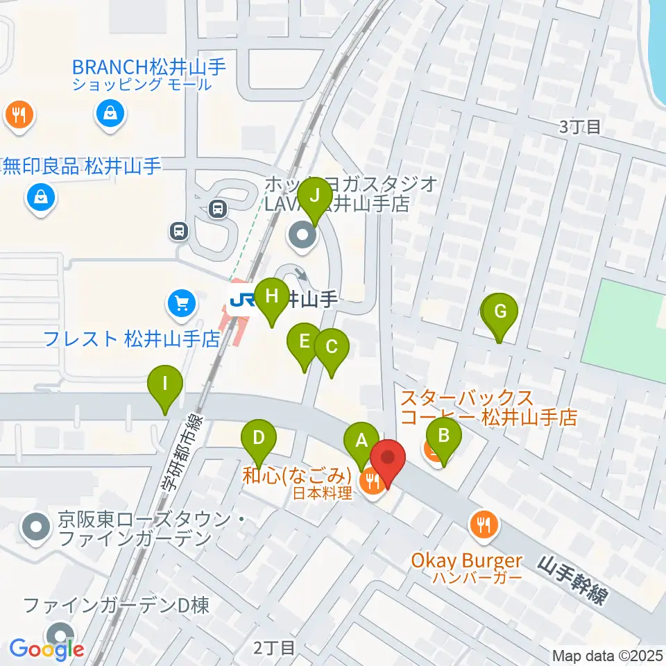 天理楽器 京田辺店周辺の駐車場・コインパーキング一覧地図