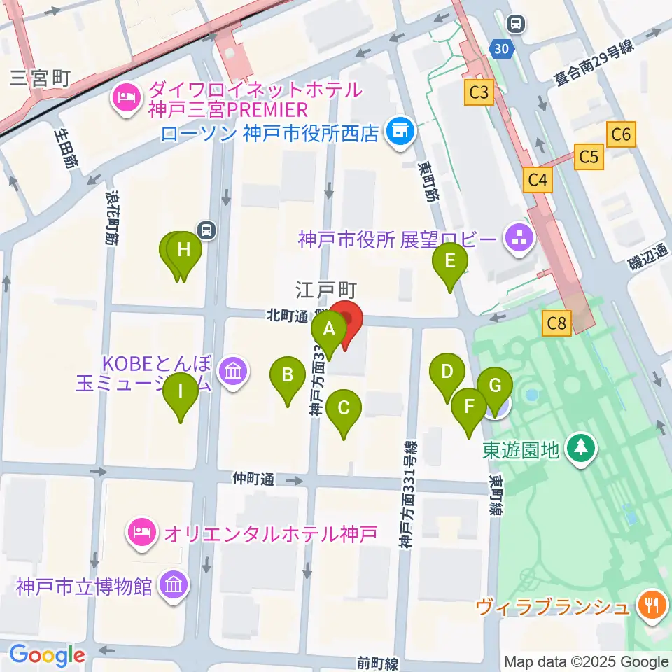 100BANホール＆スタジオ周辺の駐車場・コインパーキング一覧地図