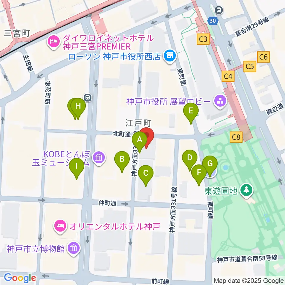 100BANホール＆スタジオ周辺の駐車場・コインパーキング一覧地図