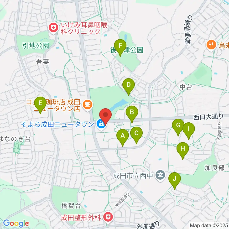 島村楽器 成田ボンベルタ店周辺の駐車場・コインパーキング一覧地図