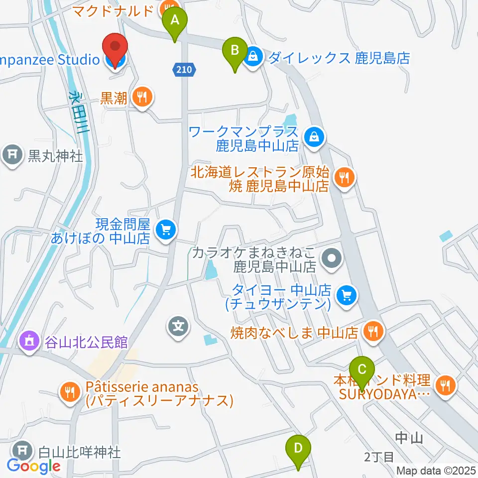 チンパンジースタジオ周辺の駐車場・コインパーキング一覧地図