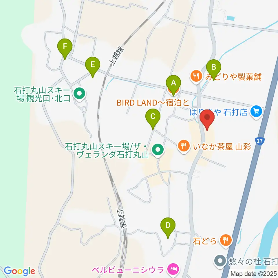 石打ワンダースリー周辺の駐車場・コインパーキング一覧地図