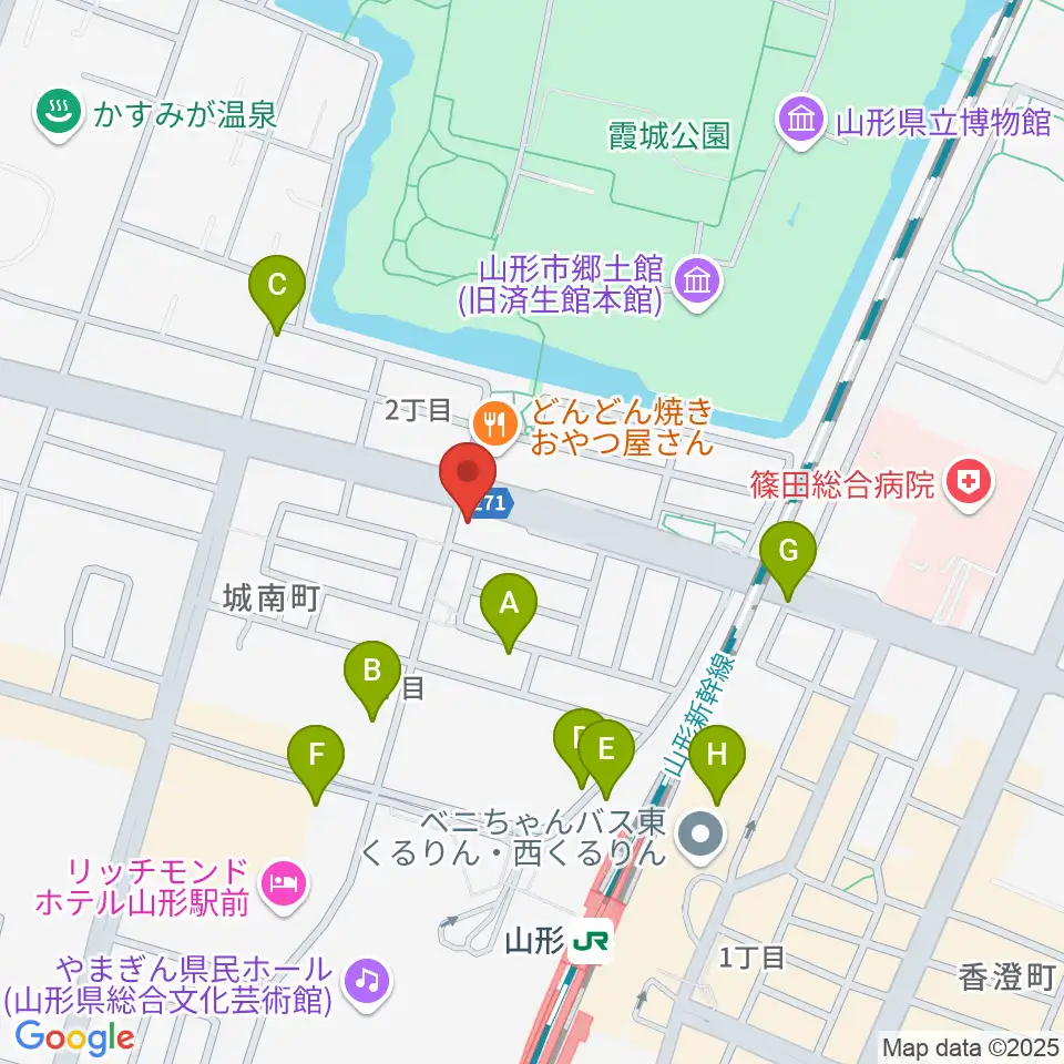 カワイ山形ショップ周辺の駐車場・コインパーキング一覧地図
