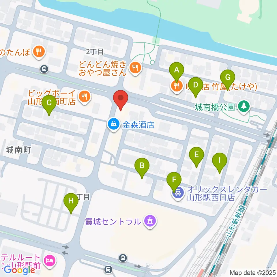 カワイ山形ショップ周辺の駐車場・コインパーキング一覧地図