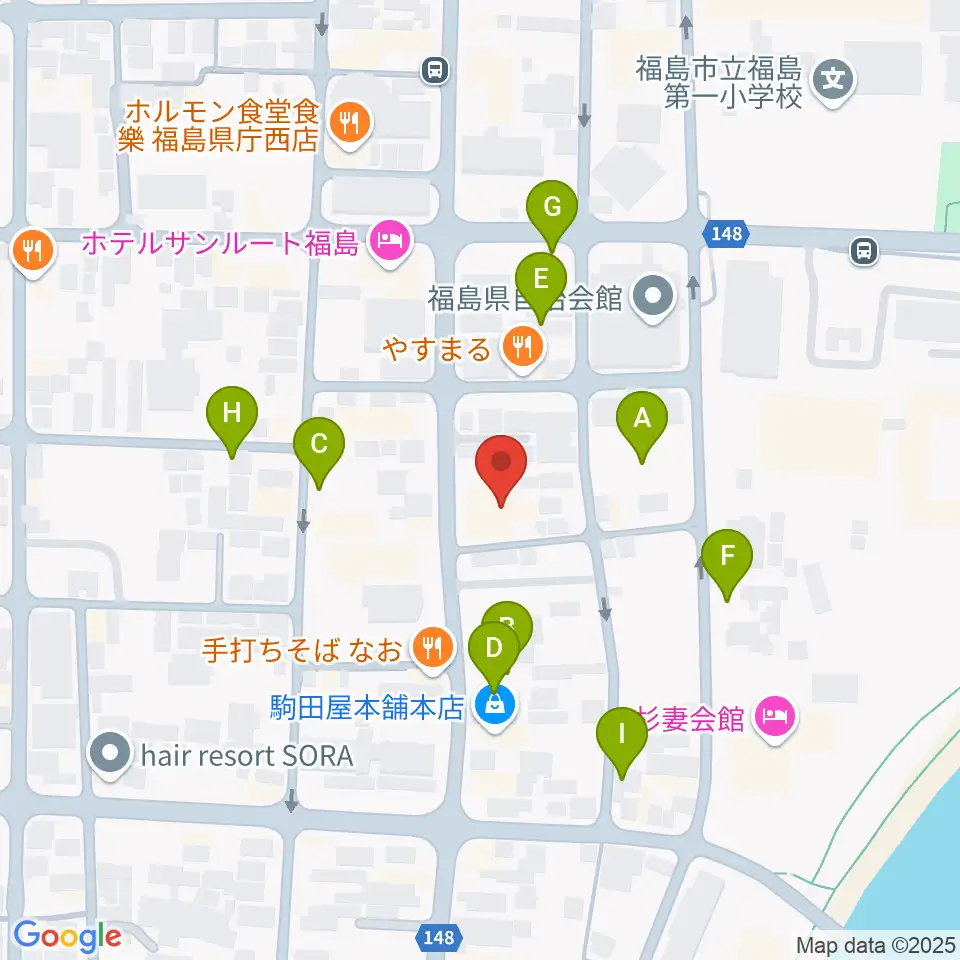 カワイ福島ショップ周辺の駐車場・コインパーキング一覧地図