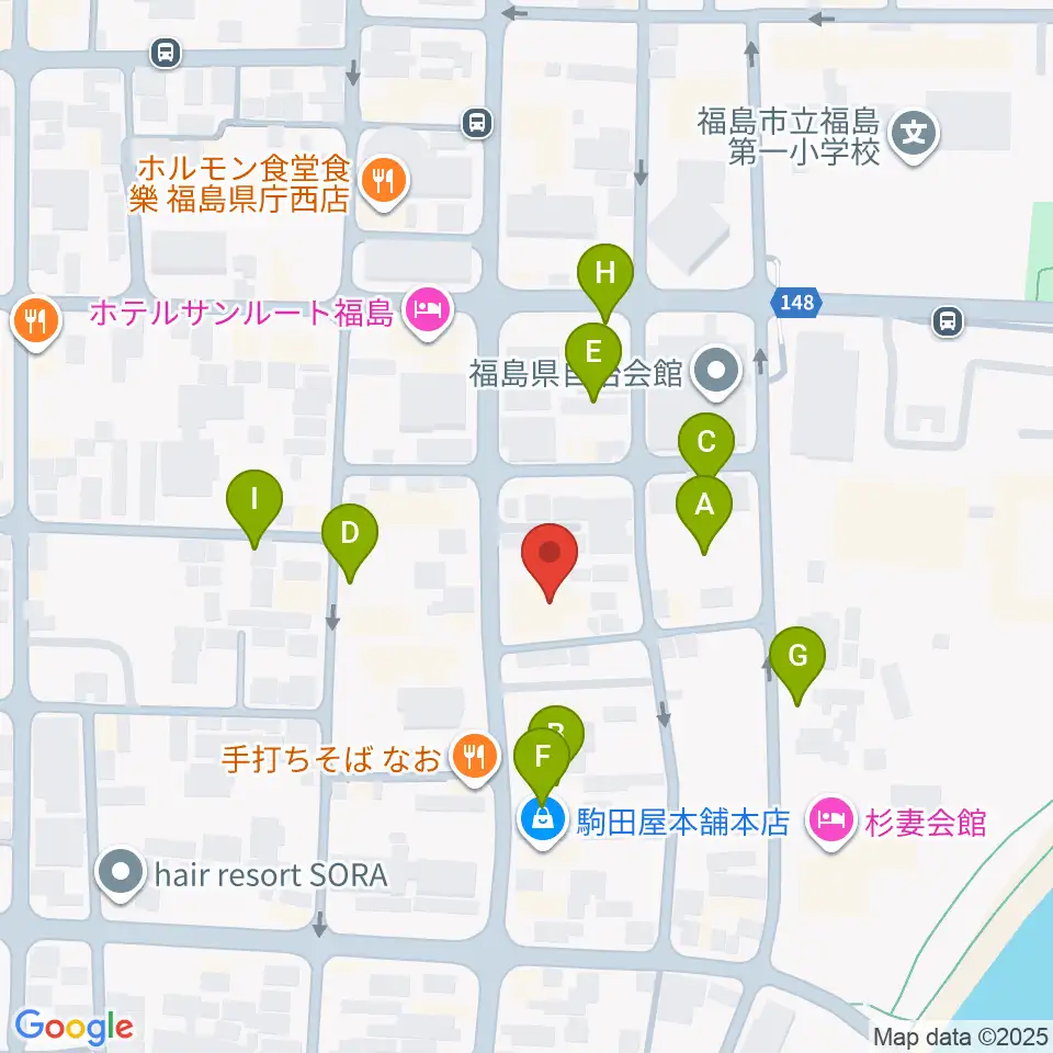 カワイ福島ショップ周辺の駐車場・コインパーキング一覧地図