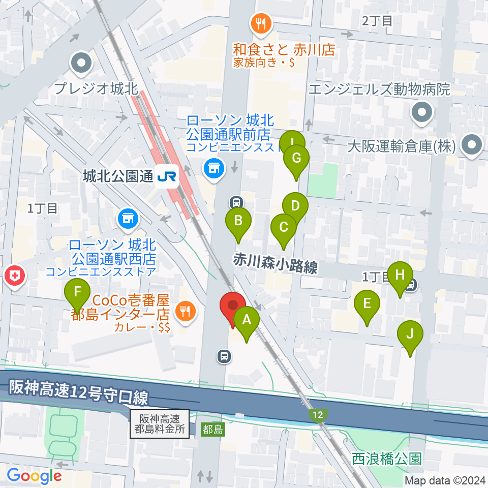 都島L-WISE周辺の駐車場・コインパーキング一覧地図