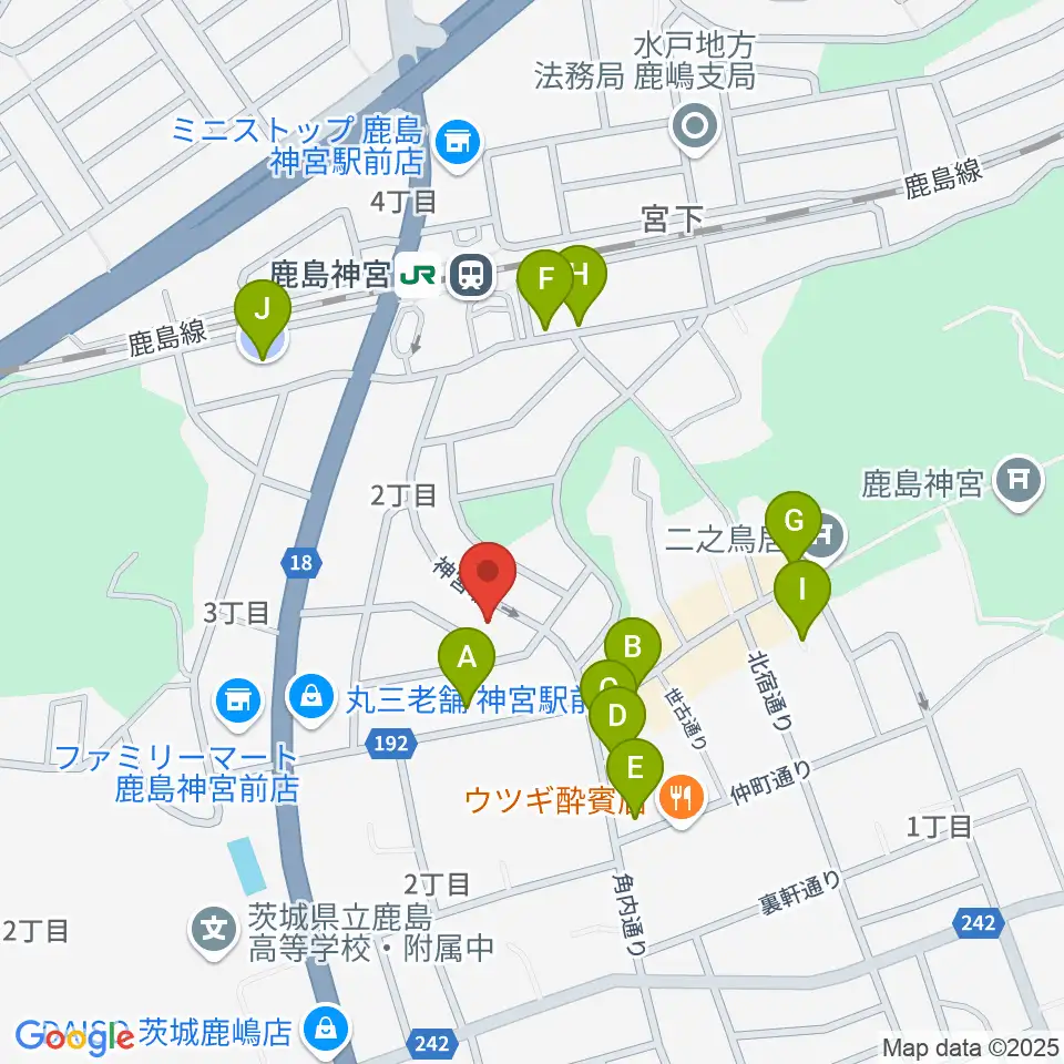 ミュージックショップ ボブ周辺の駐車場・コインパーキング一覧地図