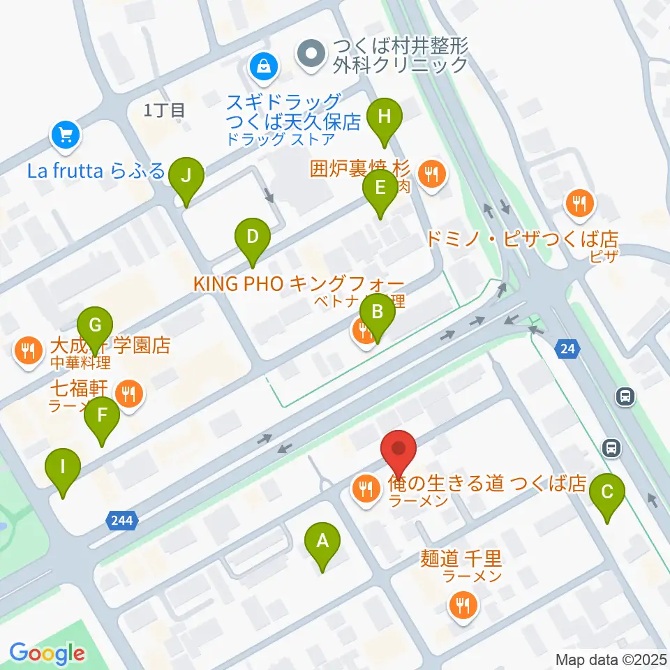 MUSIC PLANT つくば店周辺の駐車場・コインパーキング一覧地図