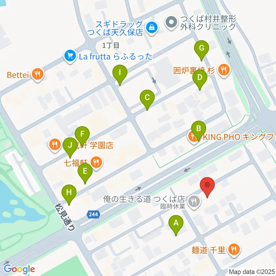 MUSIC PLANT つくば店周辺の駐車場・コインパーキング一覧地図