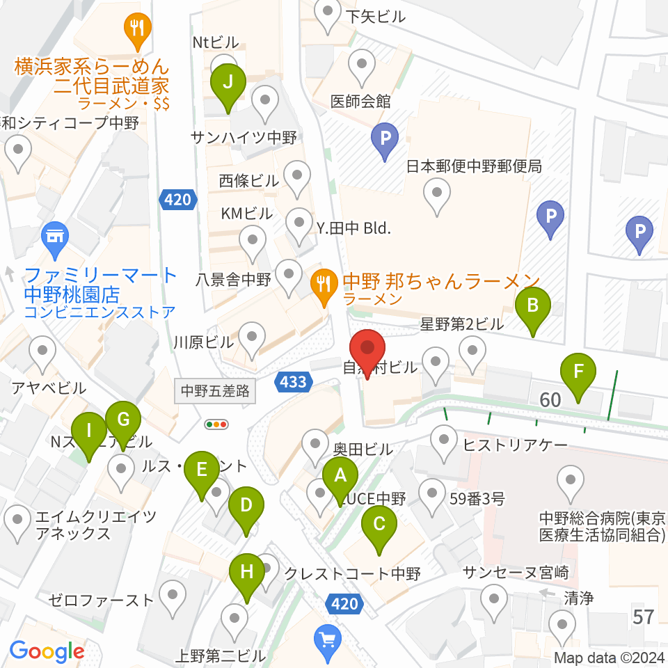 Volta Studio周辺の駐車場・コインパーキング一覧地図