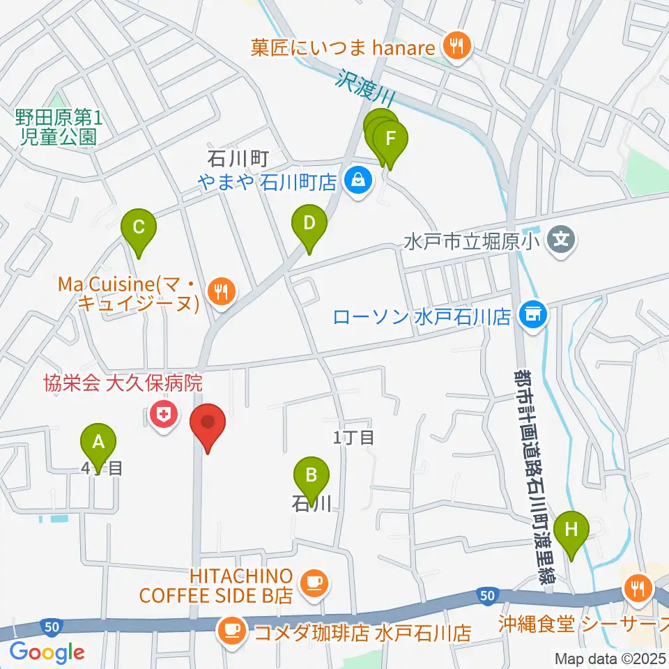 カワイ水戸ショップ周辺の駐車場・コインパーキング一覧地図