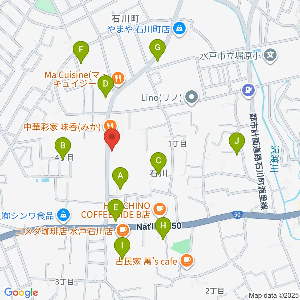 カワイ水戸ショップ周辺の駐車場・コインパーキング一覧地図