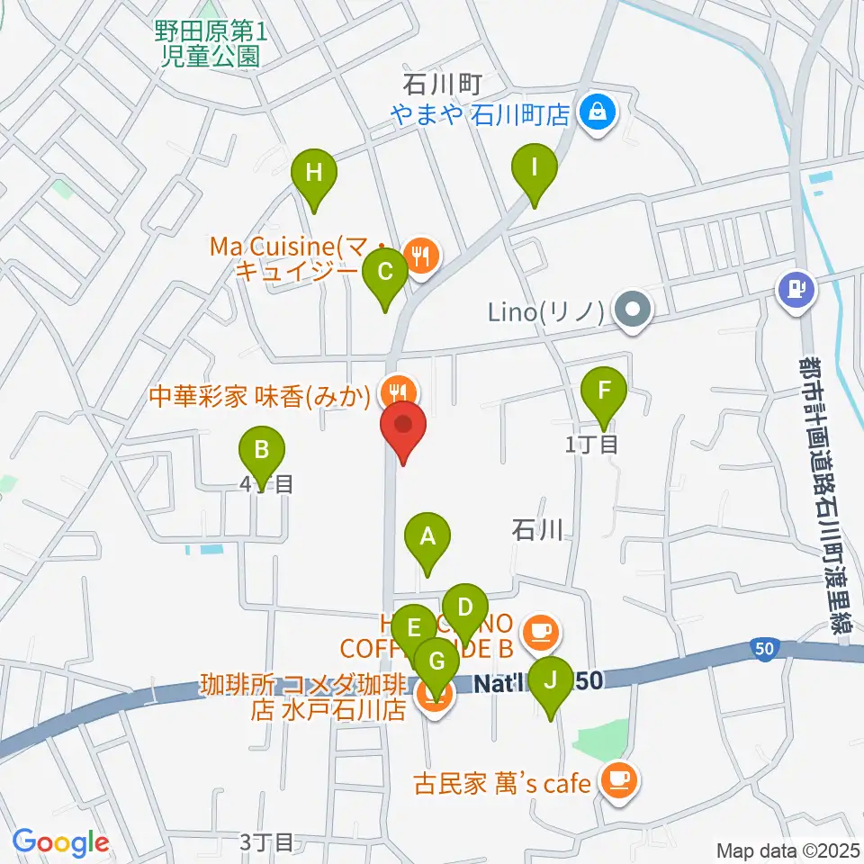 カワイ水戸ショップ周辺の駐車場・コインパーキング一覧地図