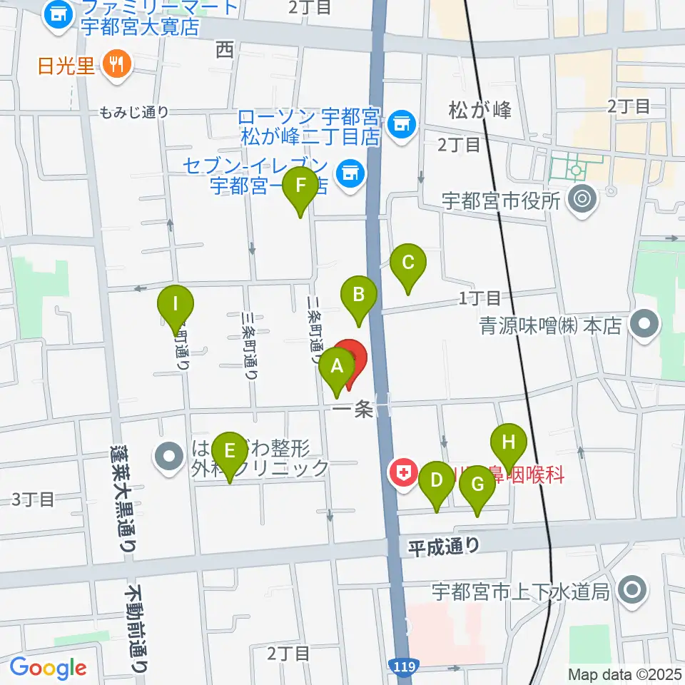 アンザイピアノテクニカル・エマ音楽院周辺の駐車場・コインパーキング一覧地図