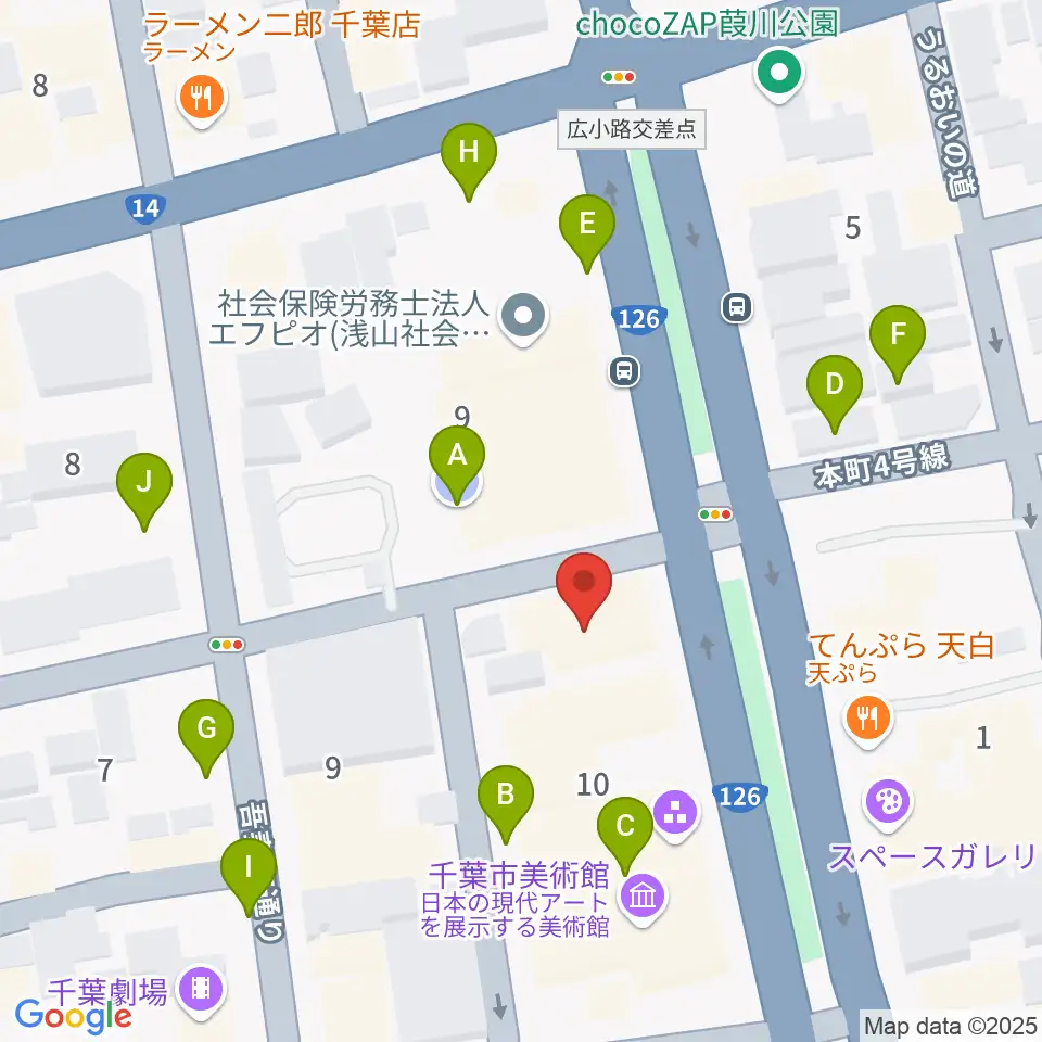 カワイ千葉周辺の駐車場・コインパーキング一覧地図