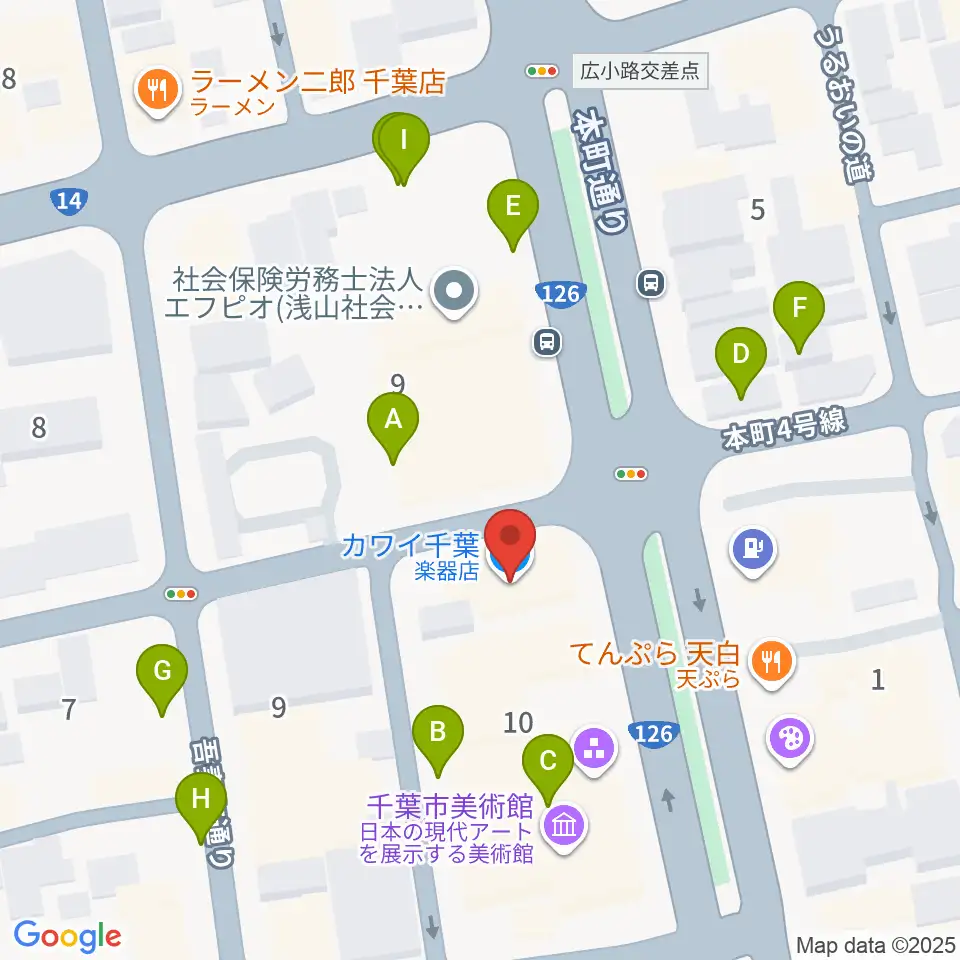 カワイ千葉周辺の駐車場・コインパーキング一覧地図