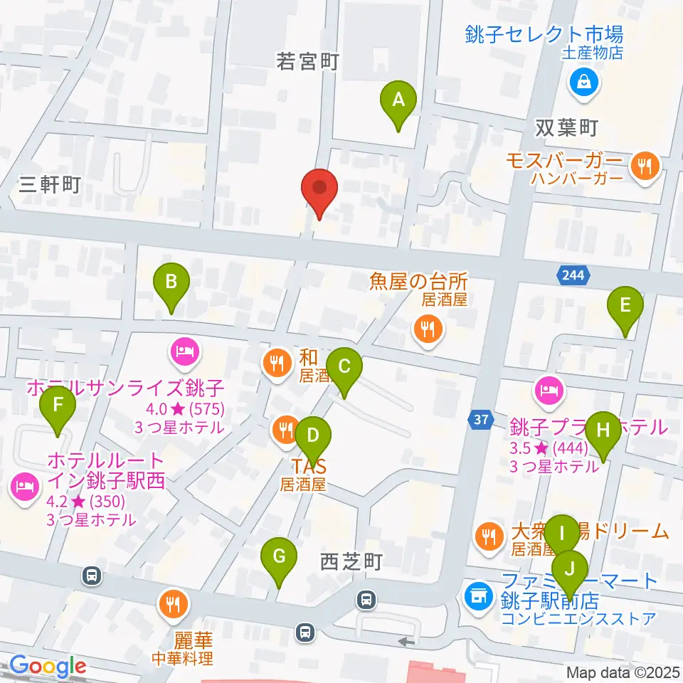 カワイ銚子ショップ周辺の駐車場・コインパーキング一覧地図