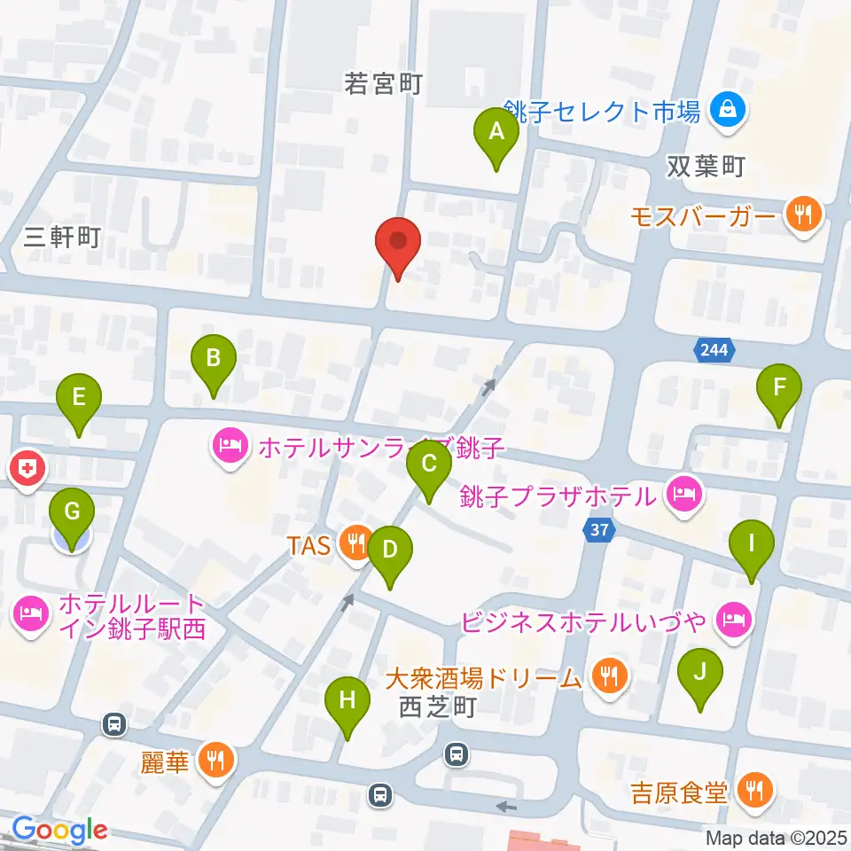 カワイ銚子ショップ周辺の駐車場・コインパーキング一覧地図