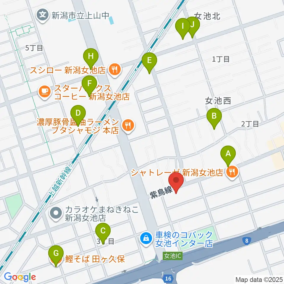 カワイ新潟ショップ周辺の駐車場・コインパーキング一覧地図