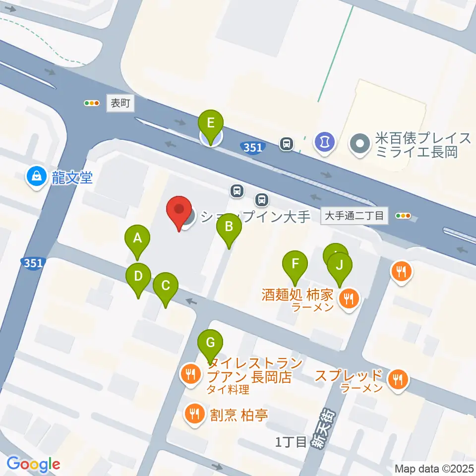 カワイ長岡ショップ周辺の駐車場・コインパーキング一覧地図