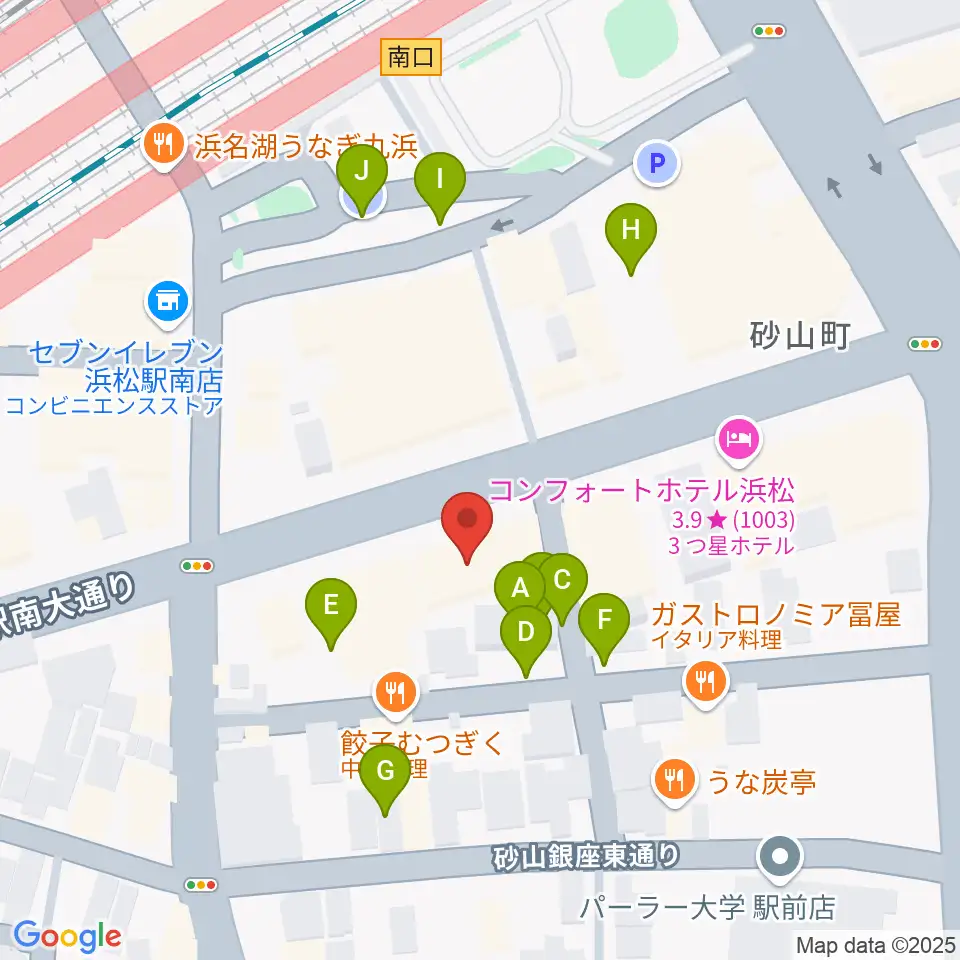 カワイ浜松周辺の駐車場・コインパーキング一覧地図