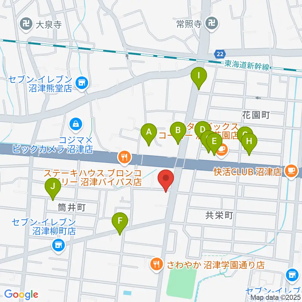 カワイ沼津ショップ周辺の駐車場・コインパーキング一覧地図