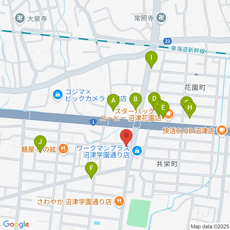 カワイ沼津ショップ周辺の駐車場・コインパーキング一覧地図