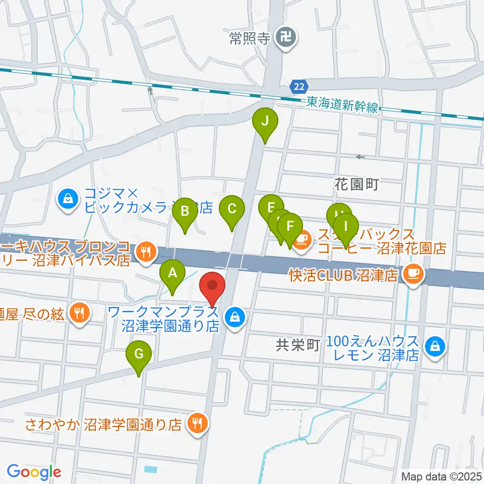カワイ沼津ショップ周辺の駐車場・コインパーキング一覧地図