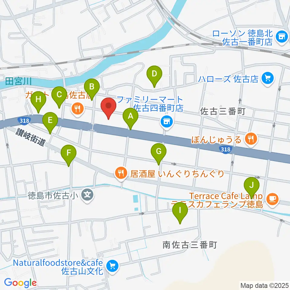 カワイ徳島ショップ周辺の駐車場・コインパーキング一覧地図
