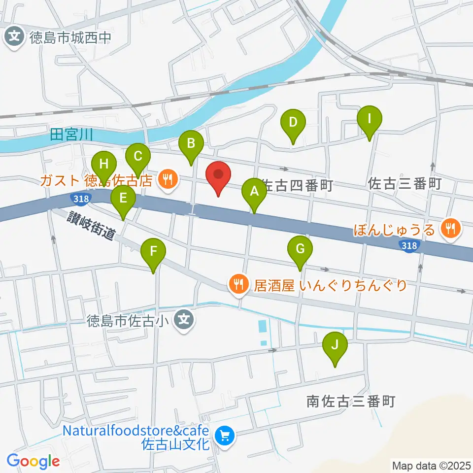 カワイ徳島ショップ周辺の駐車場・コインパーキング一覧地図