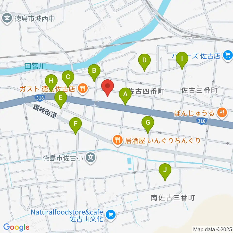 カワイ徳島ショップ周辺の駐車場・コインパーキング一覧地図