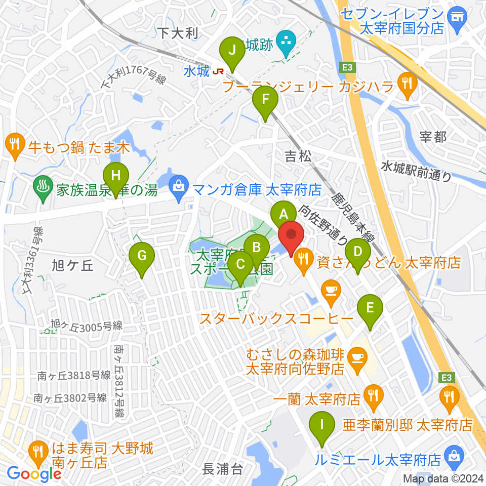 カワイ福岡周辺の駐車場・コインパーキング一覧地図