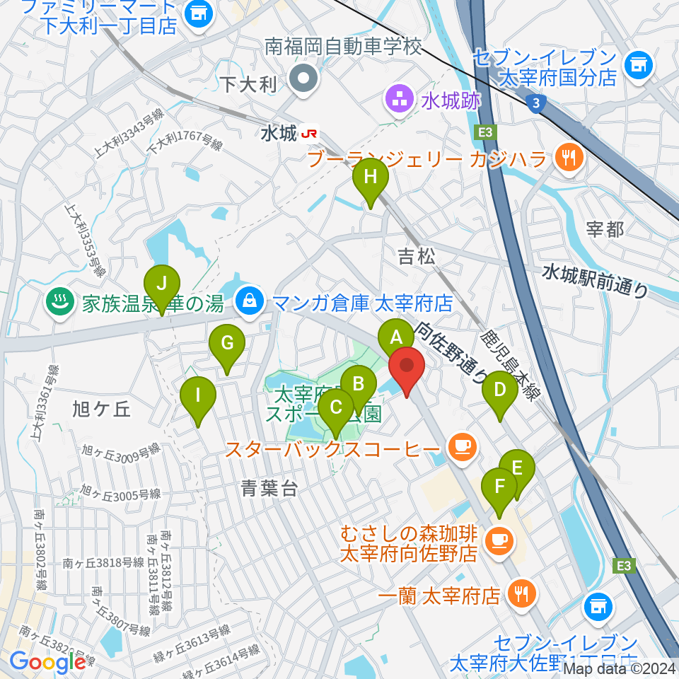 カワイ福岡周辺の駐車場・コインパーキング一覧地図