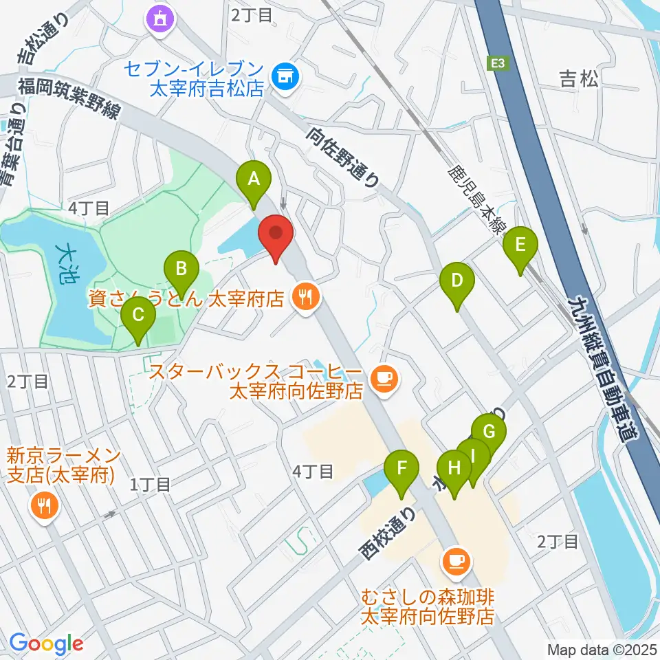 カワイ福岡周辺の駐車場・コインパーキング一覧地図