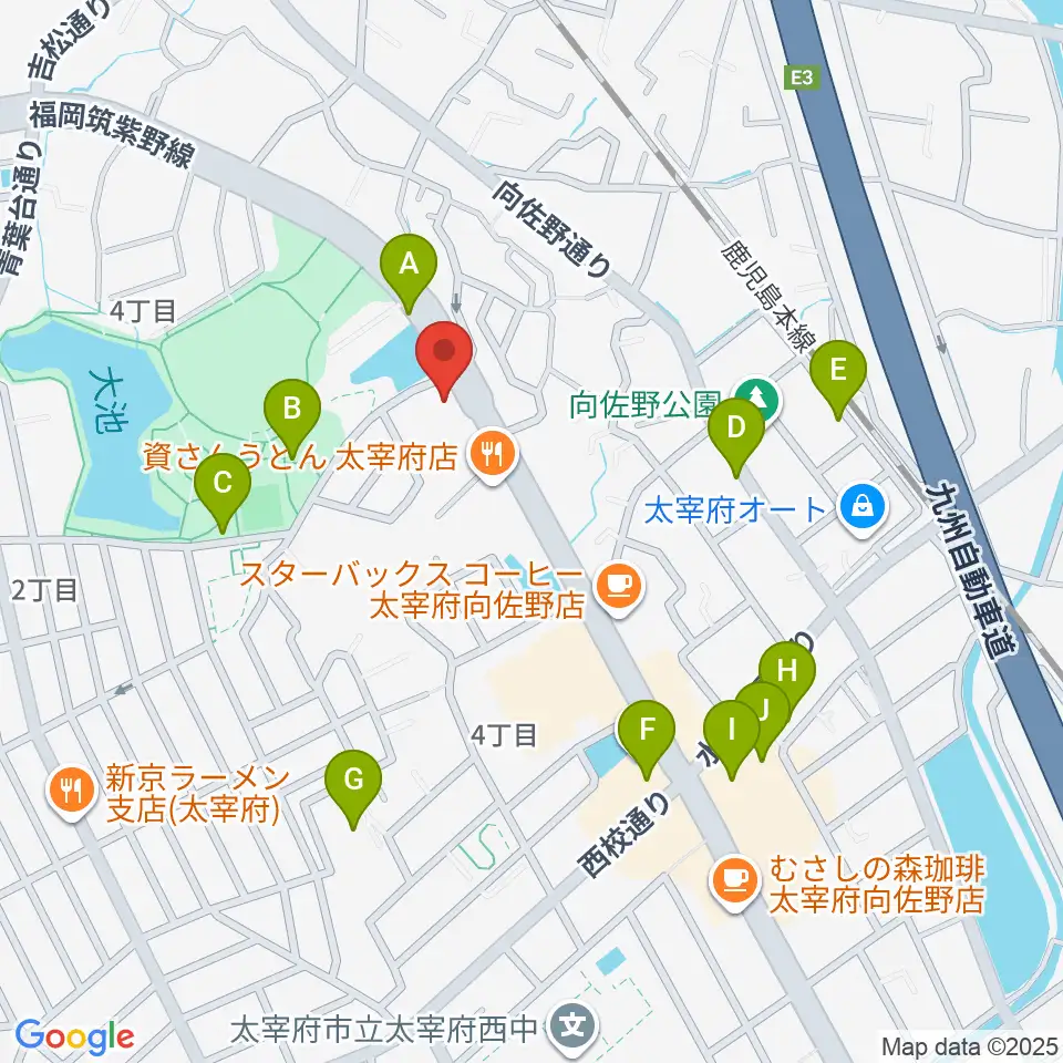 カワイ福岡周辺の駐車場・コインパーキング一覧地図