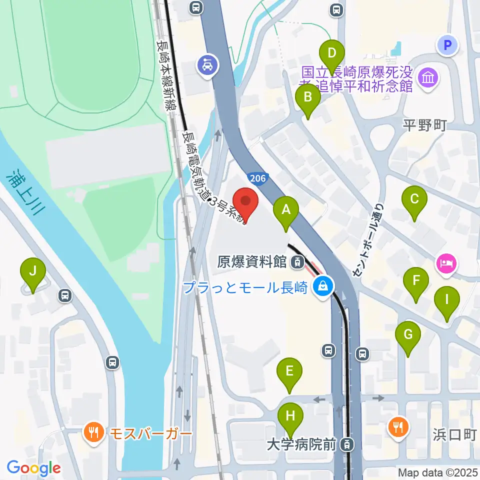 カワイ長崎ショップ周辺の駐車場・コインパーキング一覧地図