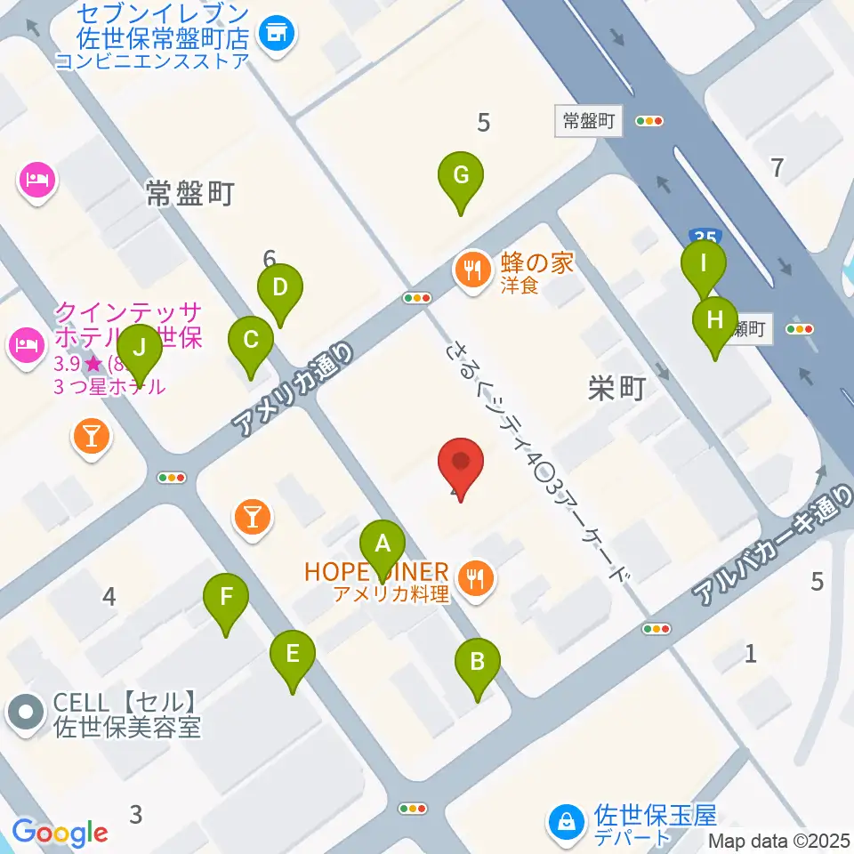 カワイ佐世保ショップ周辺の駐車場・コインパーキング一覧地図