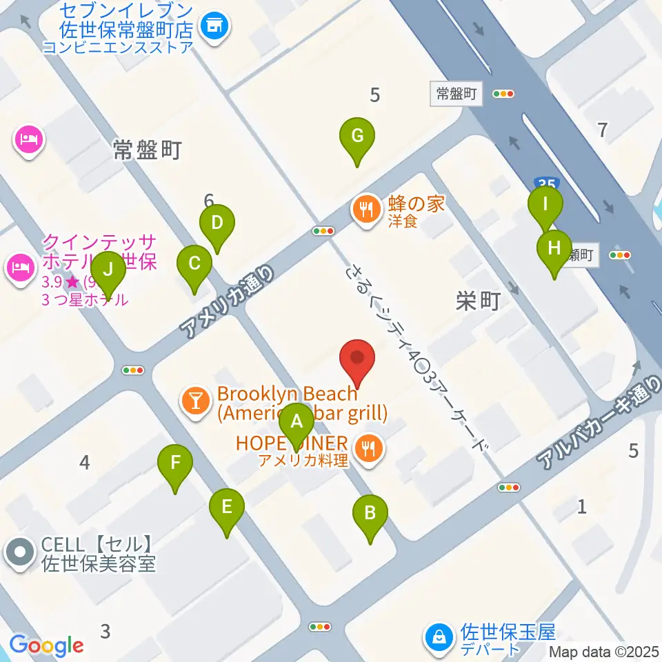 カワイ佐世保ショップ周辺の駐車場・コインパーキング一覧地図