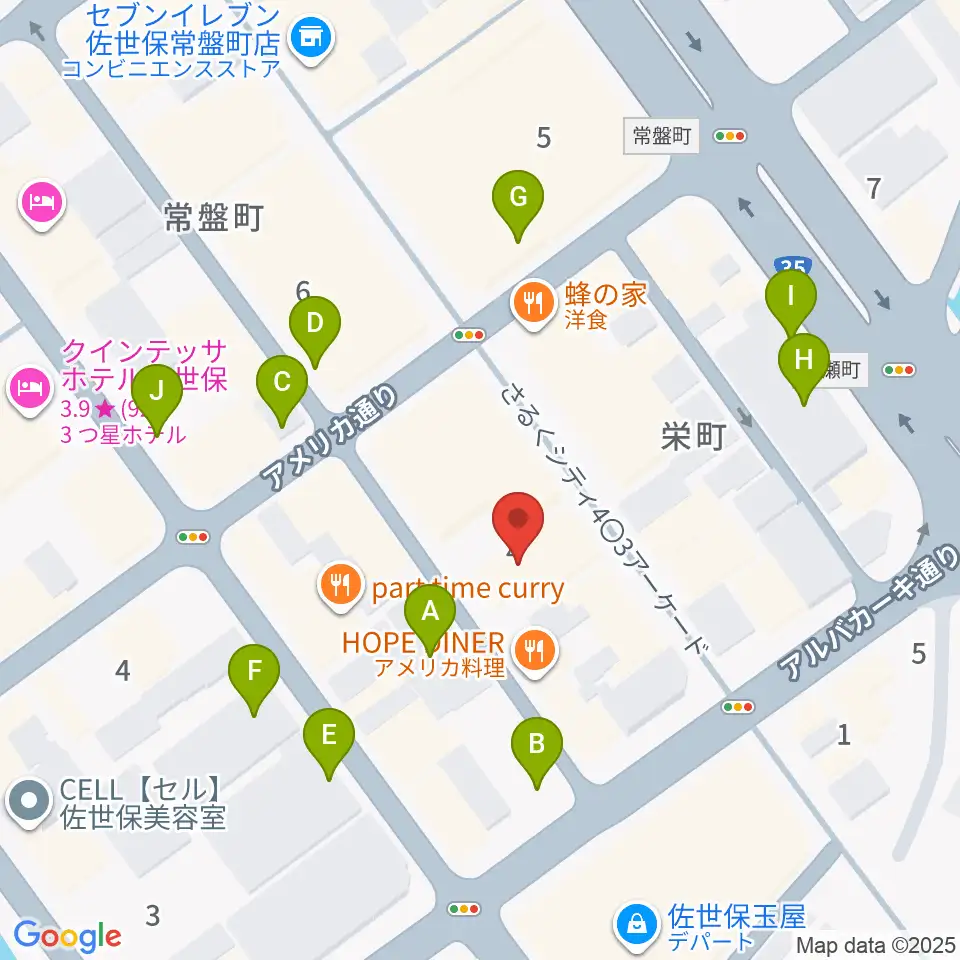 カワイ佐世保ショップ周辺の駐車場・コインパーキング一覧地図