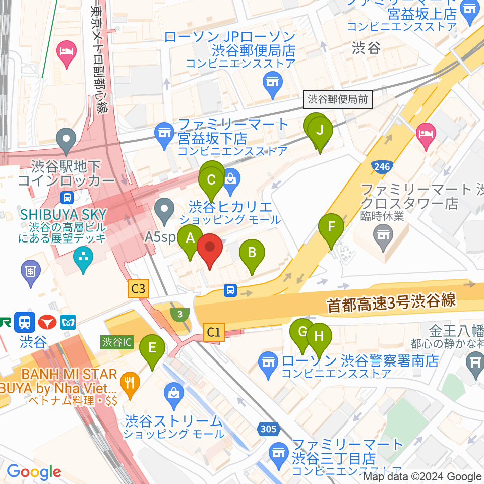 トート音楽院 渋谷周辺の駐車場・コインパーキング一覧地図