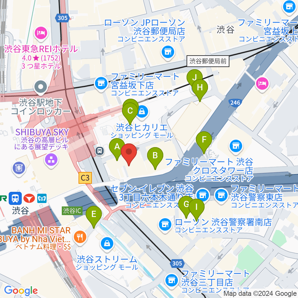 トート音楽院 渋谷校周辺の駐車場・コインパーキング一覧地図