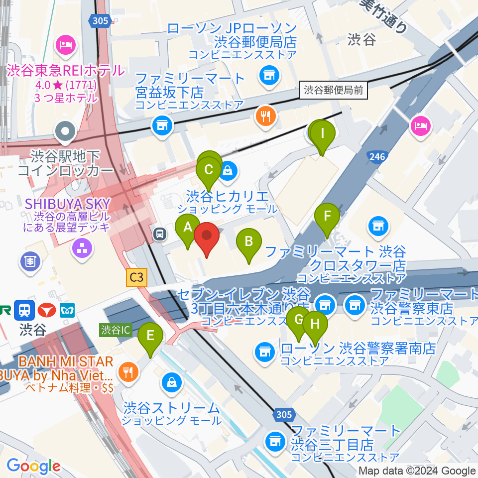 トート音楽院 渋谷校周辺の駐車場・コインパーキング一覧地図