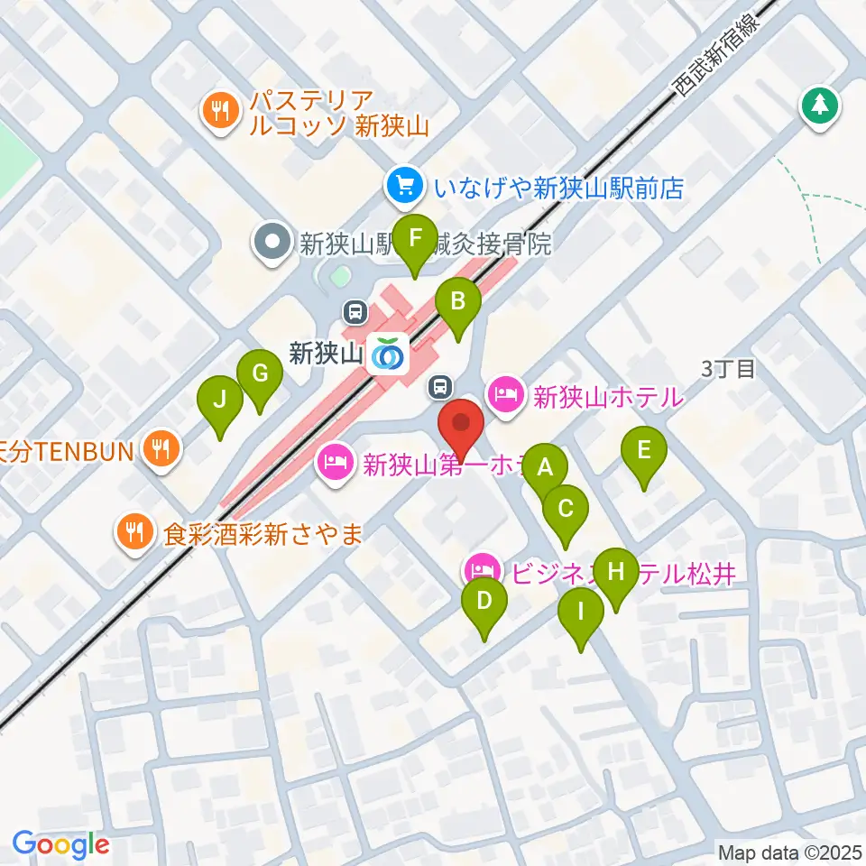 アイリスピアノ周辺の駐車場・コインパーキング一覧地図