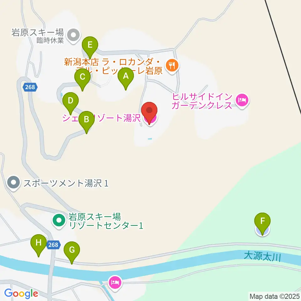 シェラリゾート湯沢周辺の駐車場・コインパーキング一覧地図