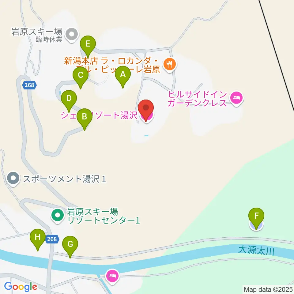 シェラリゾート湯沢周辺の駐車場・コインパーキング一覧地図